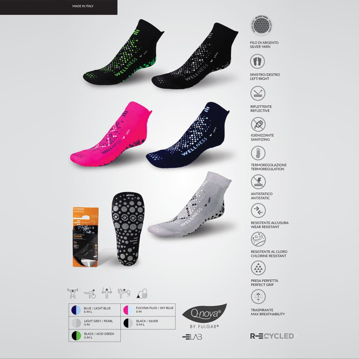 R-Evenge Calze Wellness Classic New Fucsia/Cielo Unisex