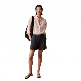 Calvin Klein Bermuda Lino Blu Donna