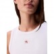 Calvin Klein Canotta Rib Bianco Donna