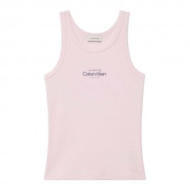 Calvin Klein Canotta Rib Graphic Rosa Donna