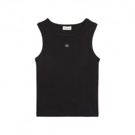 Calvin Klein Canotta Rib Nero Donna