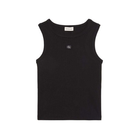 Calvin Klein Canotta Rib Nero Donna