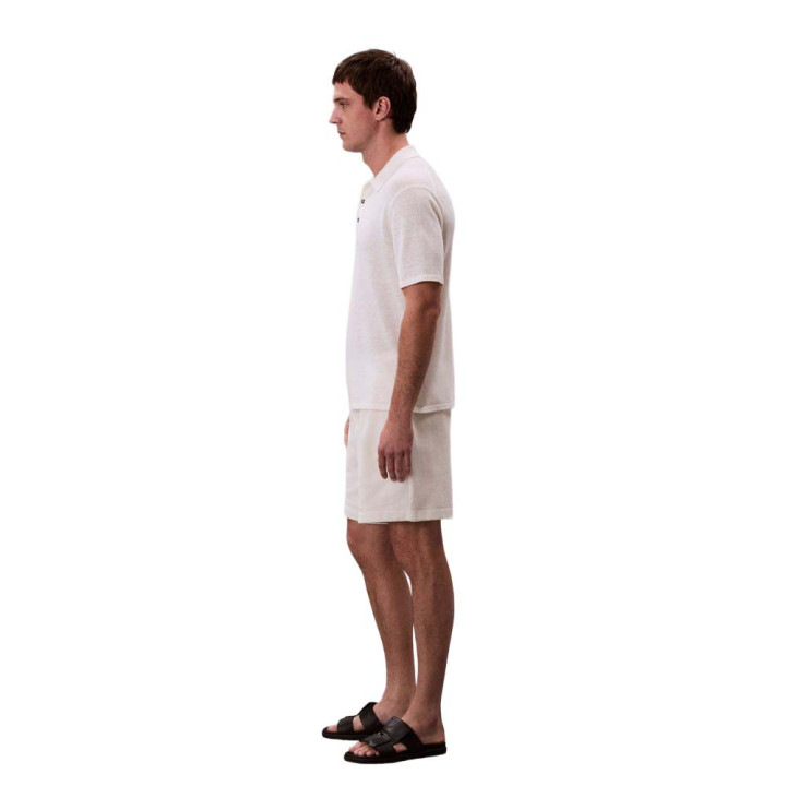 Calvin Klein Shorts Waffle Bianco Uomo