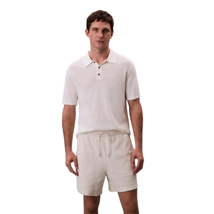 Calvin Klein Shorts Waffle Bianco Uomo
