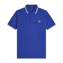 Fred Perry Polo Righe Azzurro  Uomo