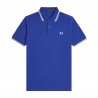 Fred Perry Polo Righe Azzurro  Uomo