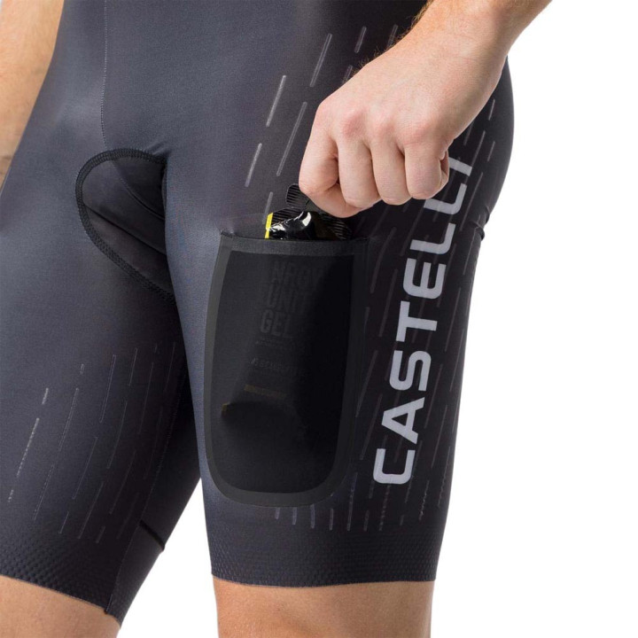 Castelli Body Ciclismo Ulimited Speedsuit Mango Mojito Nero Ivory Uomo