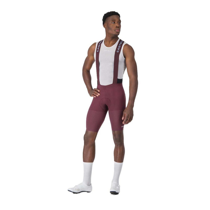 Castelli Salopette Ciclismo Premio Evo Deep Bordeaux Winter Sky Uomo