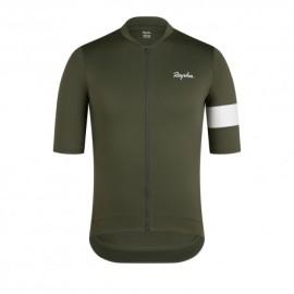 Rapha Maglia Ciclismo Core Jersey Dark Verde Bianco Uomo