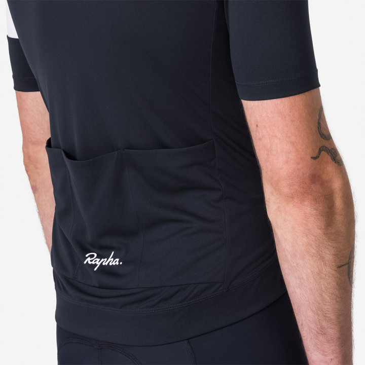 Rapha Maglia Ciclismo Core Jersey Nero Bianco Uomo