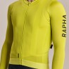 Rapha Maglia Ciclismo Ls Pro Team Lightweight Chartreuse Bianco Uomo