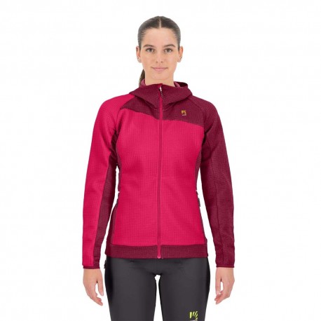 Karpos Felpa In Pile Averau Virtual Rosa Beet Red Donna