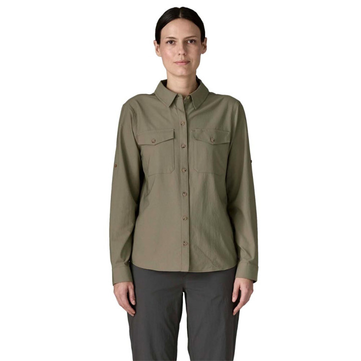Patagonia Camicia Trekking Self Guided River Rock Verde Donna