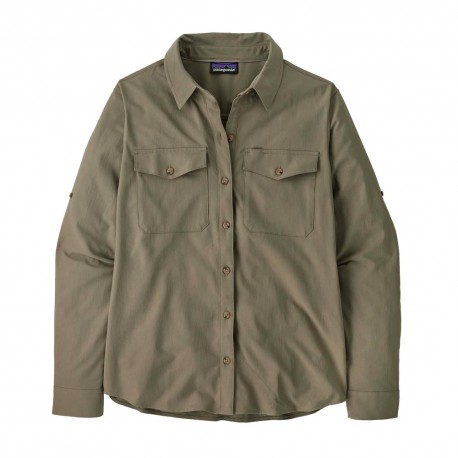 Patagonia Camicia Trekking Self Guided River Rock Verde Donna