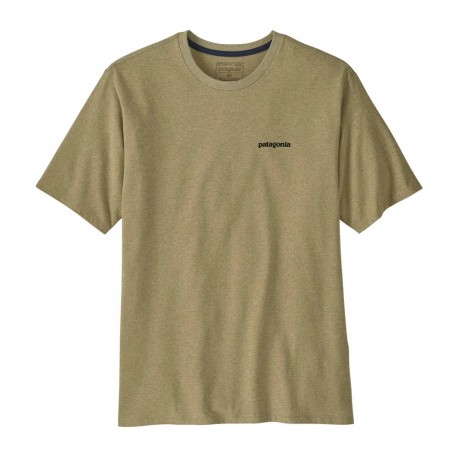Patagonia T-Shirt Trekking P-6 Logo Responsabili-Tee Gumtree Verde Uomo