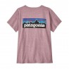 Patagonia T-Shirt Trekking P-6 Logo Responsabili-Tee Quiet Violet Donna