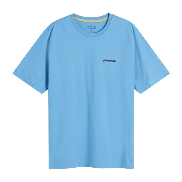 Patagonia T-Shirt Trekking P-6 Logo Shore Blue Uomo