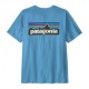 Patagonia T-Shirt Trekking P-6 Logo Shore Blue Uomo