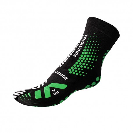R-Evenge Calze Functional One Finger New Nero/Verde Unisex