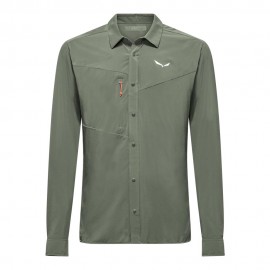 Salewa Camicia Trekking Ml Puez Faded Verde  Uomo