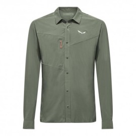 Salewa Camicia Trekking Ml Puez Faded Verde  Uomo