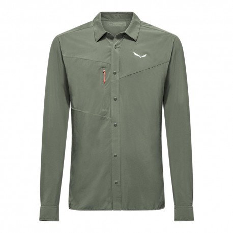 Salewa Camicia Trekking Ml Puez Faded Verde  Uomo