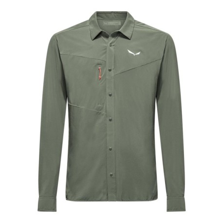 Salewa Camicia Trekking Ml Puez Faded Verde  Uomo