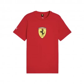 Puma Ferrari T-Shirt Colored Shield Rosso Uomo