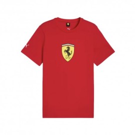 Puma Ferrari T-Shirt Colored Shield Rosso Uomo