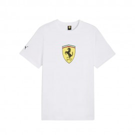 Puma Ferrari T-Shirt Colored Shield Bianco Bambino