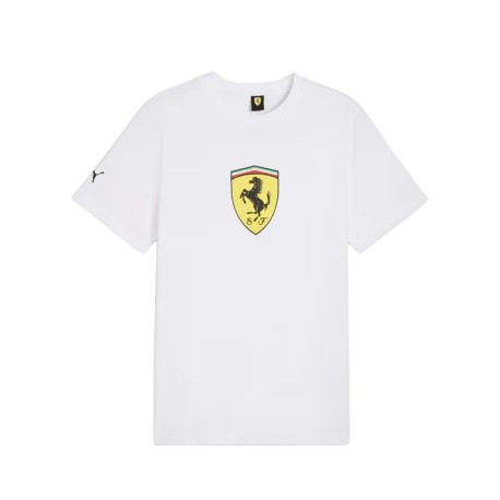 Puma Ferrari T-Shirt Colored Shield Bianco Bambino