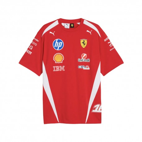 Puma Ferrari T-Shirt Sf Replica Drivers Rosso Uomo