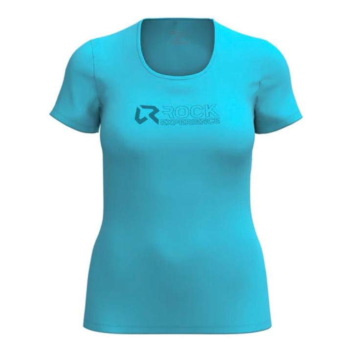Rock Experience T-Shirt Trekking Tangerine Trip Bachelor Button Donna