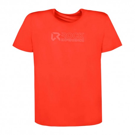 Rock Experience T-Shirt Trekking Tangerine Trip Cherry Tomato Uomo