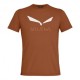 Salewa T-Shirt Trekking Solidlogo Dry Bombay Brow Uomo