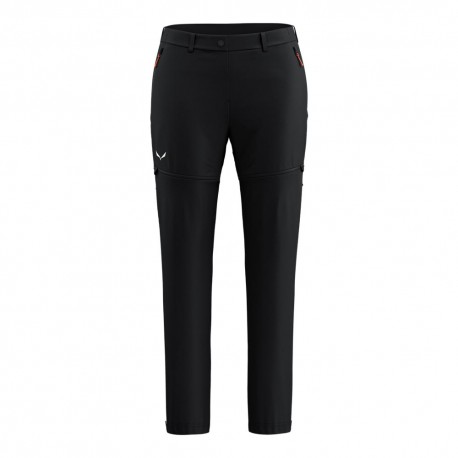 Salewa Pantaloni Trekking Convertibile Puez Talvena Nero Out Donna