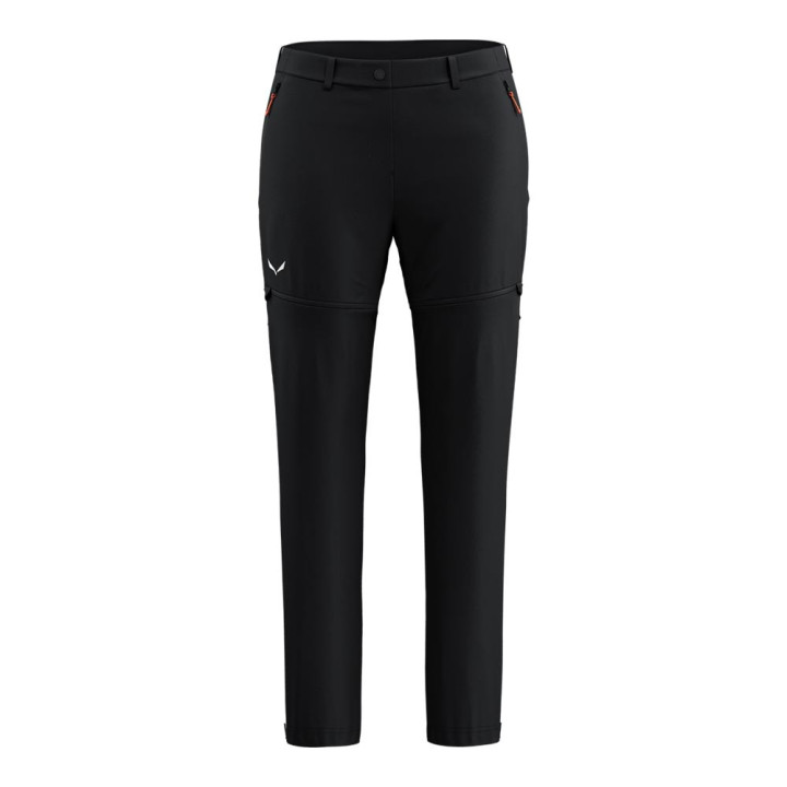 Salewa Pantaloni Trekking Convertibile Puez Talvena Nero Out Donna