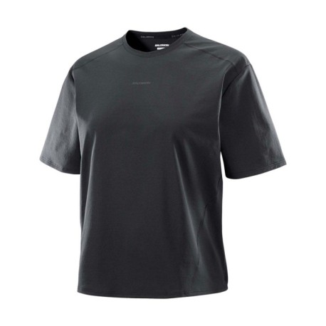 Salomon T-Shirt Trekking Trackline Deep Nero Donna