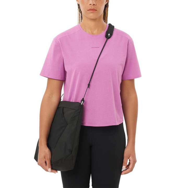 Salomon T-Shirt Trekking Trackline Iris Orchid Donna