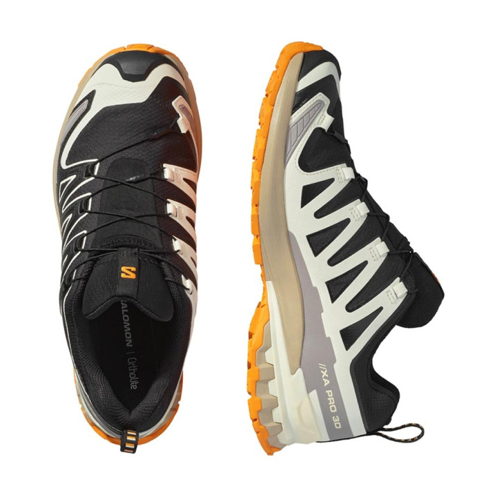 Salomon Xa Pro 3D V9 GORE-TEX Nero Vanilla Ice Turmeric - Scarpe Trekking Uomo