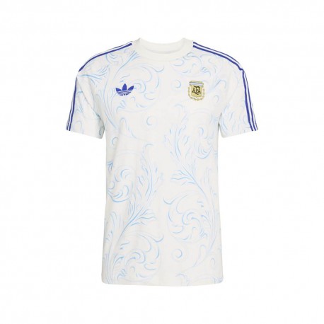 Adidas Originals T-Shirt Argentina Con Stampa All Over Bianco Uomo