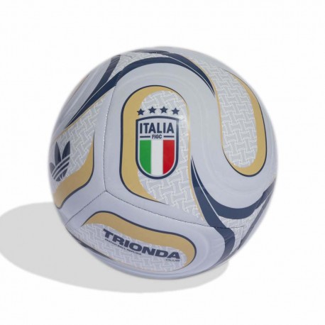 ADIDAS Pallone Da Calcio Italia Figc Clb Away Blu Bianco Beige
