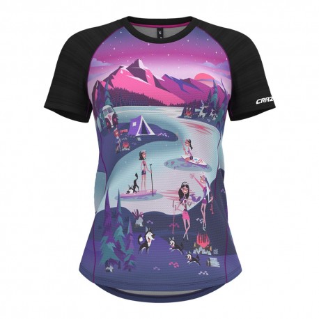 Crazy T-Shirt Trekking Alpinstar I Love Mountain Donna