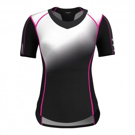 Crazy T-Shirt Trekking Oxygen Pop-Nero Donna