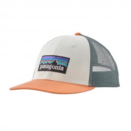 Patagonia Cappello Trekking P-6 Logo Lopro Trucker Bianco Peach Sherbet