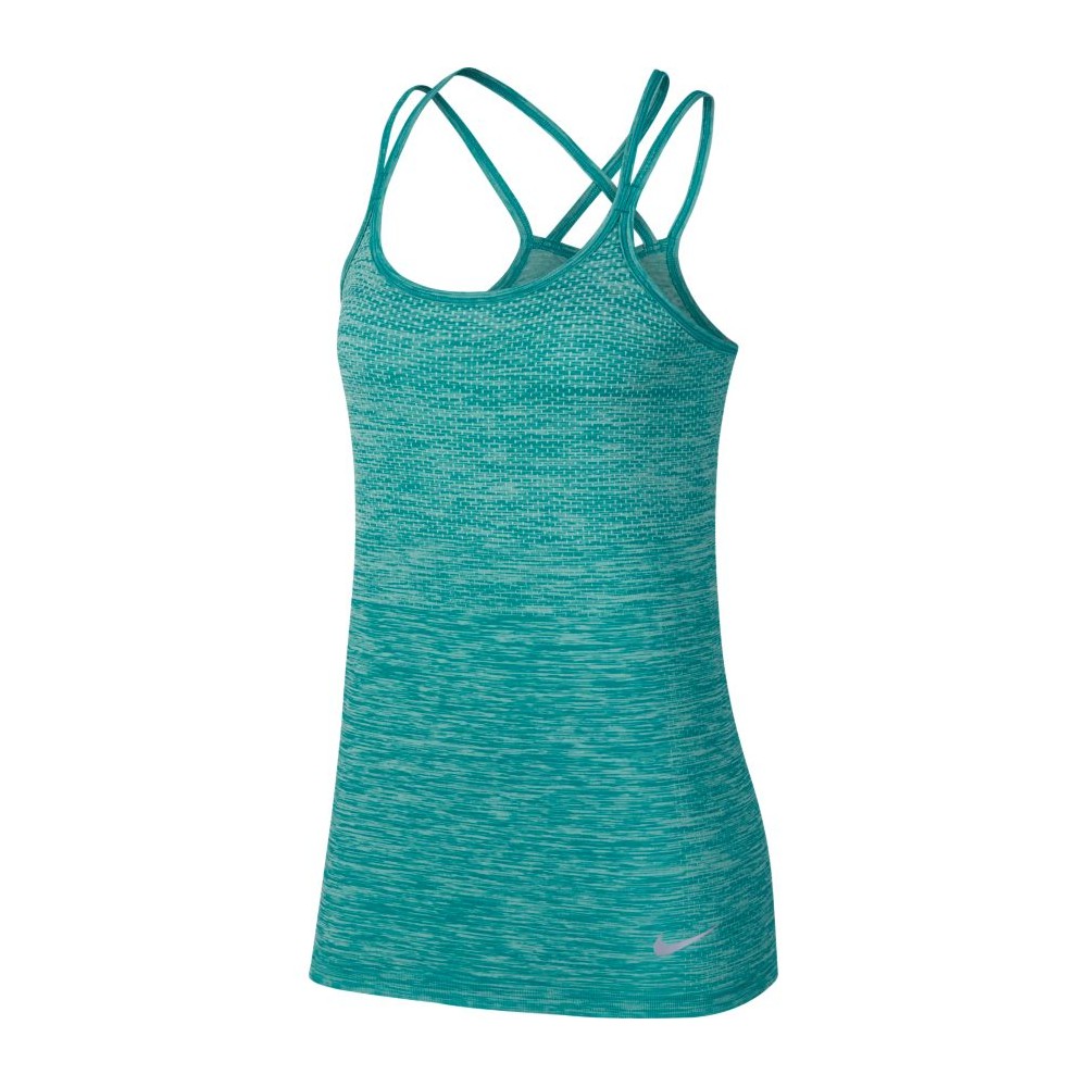 Nike Canotta Donna Run Df Knit Igloo/Turbo Green S