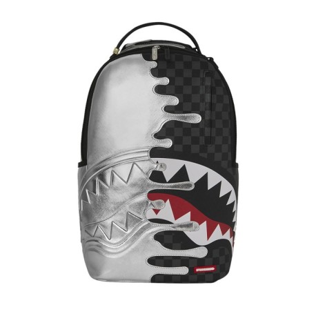 Sprayground Zaino Argento Side Drip Back Pack Nero