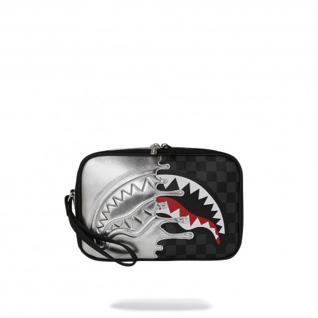 Sprayground Pochette Silver Side Drip Nero