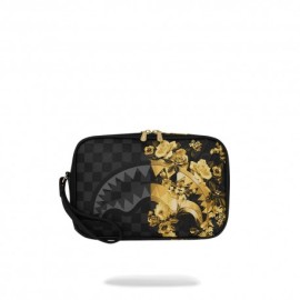 Sprayground Pochette Gold Floral Nero