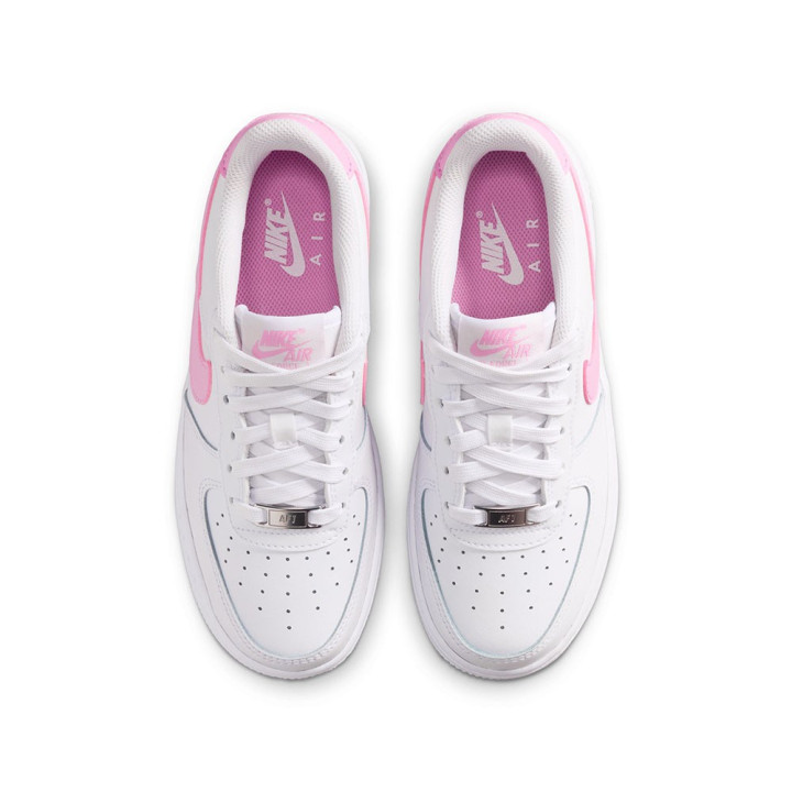 Nike Air Force 1 Gs Bianco Rosa Rise-Bianco - Sneakers Bambina